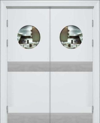 Д- Волна-1 двухстворчатая, круглое окно (отбойная пластина низ + центр)