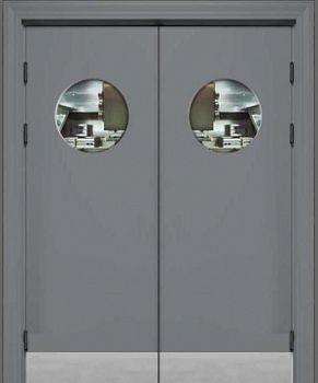 А- Гладь-1 двойная, круглое окно (отбойная пластина низ)